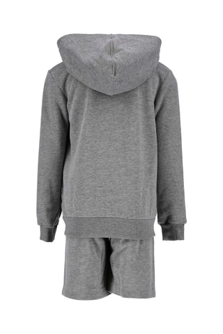 Felpa con cappuccio e shorts - Viola e grigio