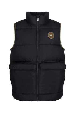 Piumino senza maniche - Nero e arancione