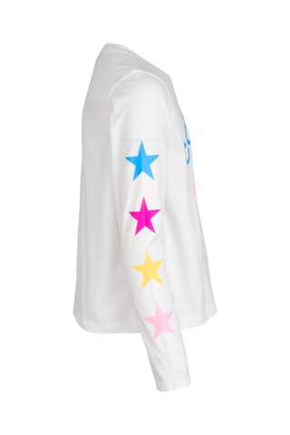 Top - Bianco, blu e rosa