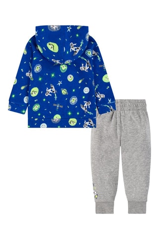 Felpa con cappuccio e pantaloni sportivi - Blu e grigio