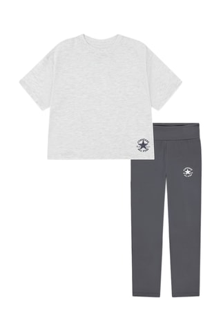 T-shirt e leggings - Marrone