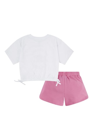 T-shirt e shorts - Nero e rosa