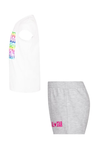 T-shirt e shorts - Bianco e grigio