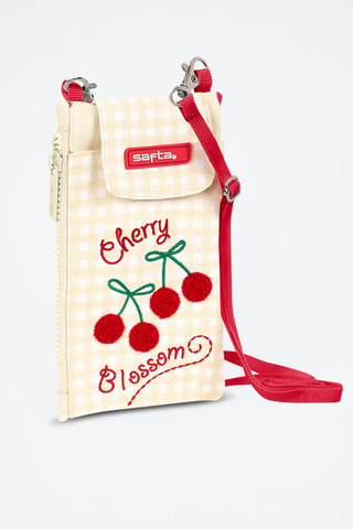 Sac bandoulière - Blanc, beige, rouge et vert