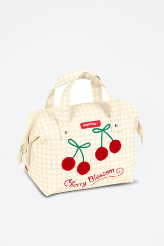 Sac à main - Blanc, beige, rouge et vert