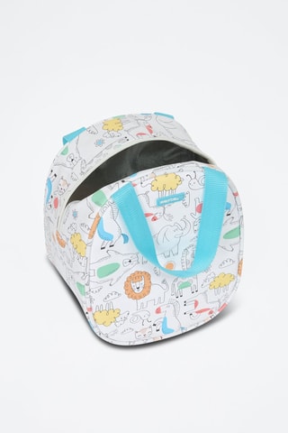 Sac à lunch isotherme - Beige et bleu