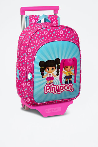 Sac à dos à roulettes Pinypon - Bleu et rose
