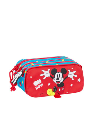 Trousse à crayons Mickey Mouse Disney - Rouge et bleu