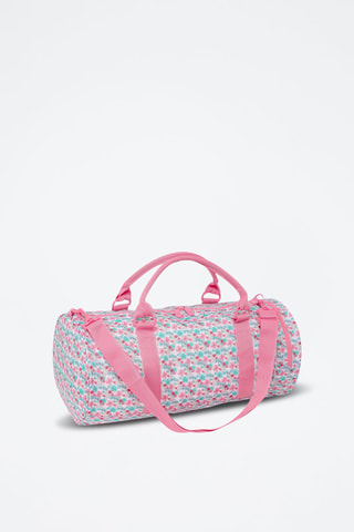 Sac de sport Flores - Blanc et rose