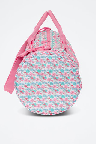 Sac de sport Flores - Blanc et rose
