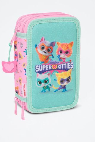 Trousse garnie Super Kitties - 37 pièces - Bleu et rose