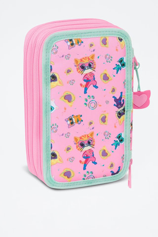 Trousse garnie Super Kitties - 37 pièces - Bleu et rose