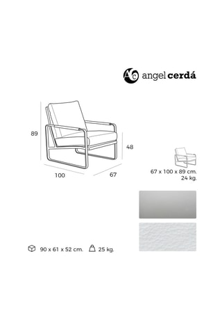 Poltrona- Bianco -  67 x 100 x 89 cm