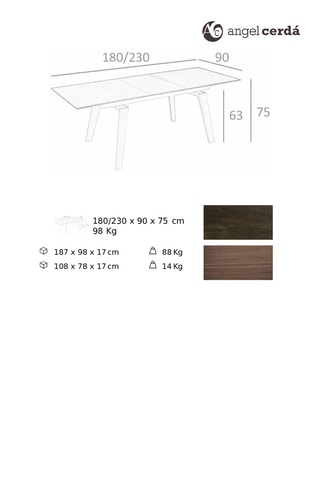 Tavolo da pranzo allungabile in marmo - 180 x 90 x 75 cm