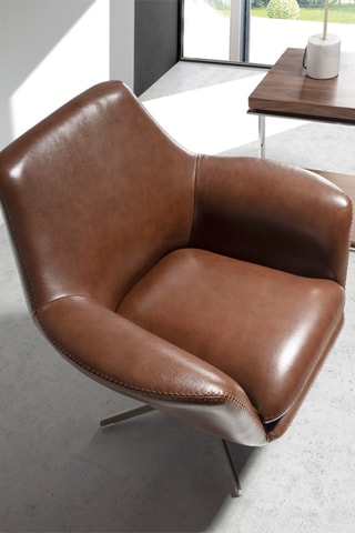 Poltrona  - Cognac - In pelle
