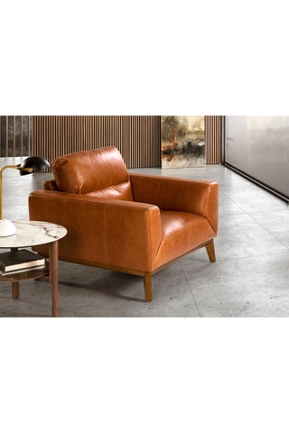 Poltrona - Marrone - In pelle