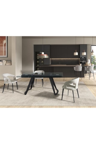 Tavolo da pranzo estensibile in vetro - 180/225 x 75 x 100 cm