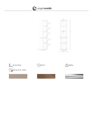 Scaffale in legno - 49 x 185 x 49 cm