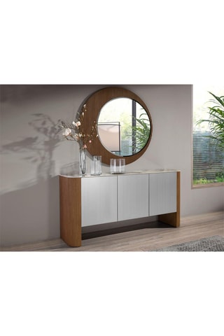 Specchio in noce - 110 x 3 x 110 cm - Neutro