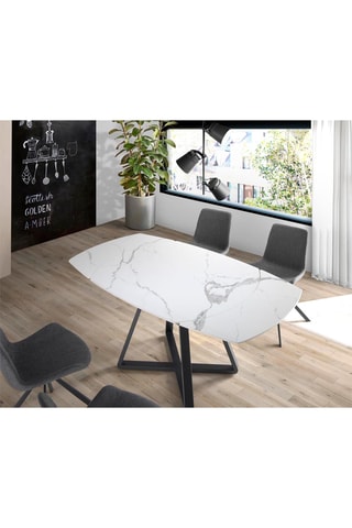 Tavolo da pranzo allungabile in marmo - 120/178 x 90 x 77 cm