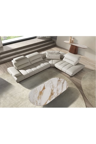 Tavolo da pranzo in marmo di porcellana - 180 x 45 x 78 cm - 8 posti