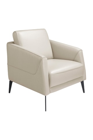 Poltrona -  Beige - In pelle