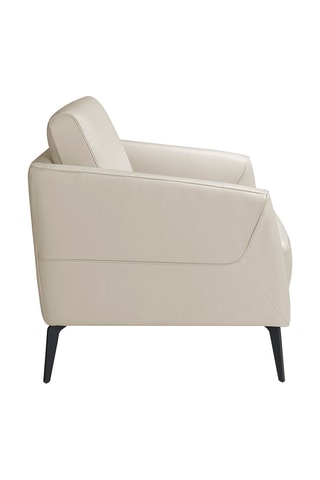 Poltrona -  Beige - In pelle