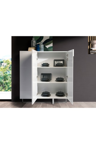 Credenza 3 ante - Bianco - 120 x 42 x 135 cm