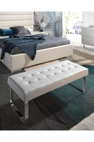 Panca fondo letto - Bianco - 120 x 45 x 42 cm