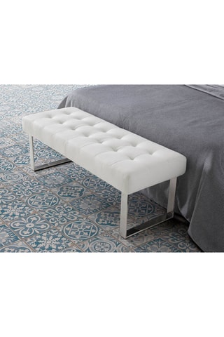 Panca fondo letto - Bianco - 120 x 45 x 42 cm