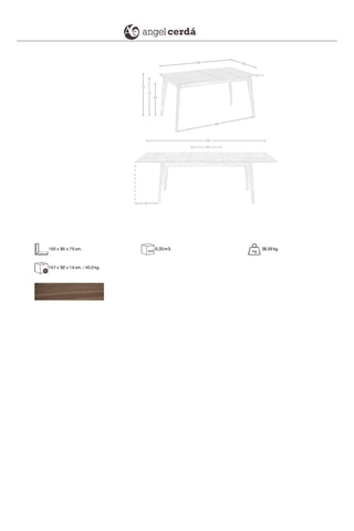 Tavolo da pranzo allungabile in legno - 150/200 x 85 x 75 cm