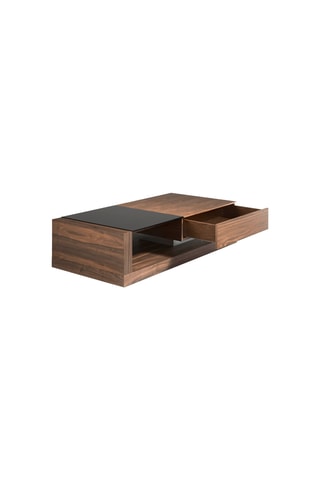 Tavolino - Effetto noce e nero - 130 x 70 x 36 cm