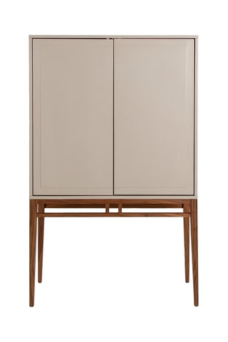 Credenza 2 ante - Bianco e neutro - 90 x 40 x 150 cm