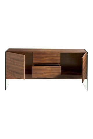 Credenza 2 ante - Effetto noce e trasparente
