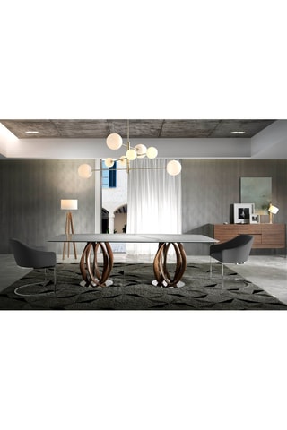 Credenza 2 ante - Effetto noce e trasparente
