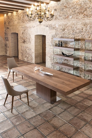 Tavolo da pranzo allungabile - Effetto noce - 180/240 x 100 x 75 m