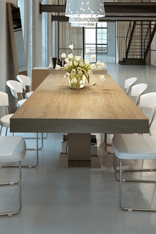 Tavolo da pranzo allungabile - Effetto noce - 180/240 x 100 x 75 m