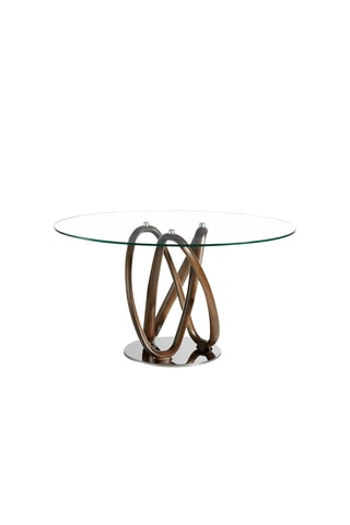 Tavolo da pranzo in vetro e frassino massello - 120 x 75 cm