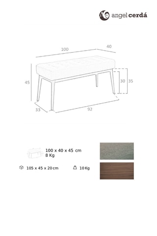 Panca in pino -  100 x 40 x 45 cm