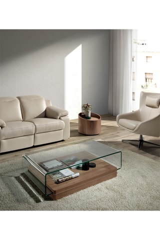 Tavolino in vetro - 120 x 70 x 33 cm