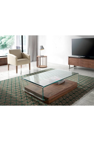 Tavolino in vetro - 120 x 70 x 33 cm