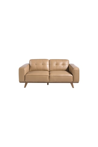 Divano - Beige - 2 posti - In pelle