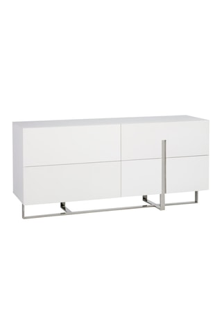 Credenza 4 cassetti - Bianco - 160 x 46 x 75 cm