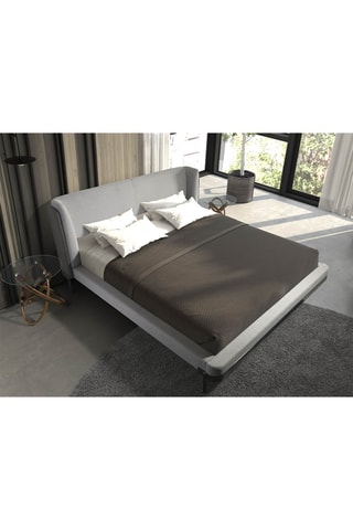 Tavolino in vetro e noce - 55 x 50 x 55 cm