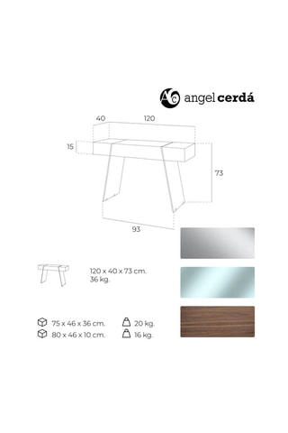 Console 1 cassetto - Effetto noce e grigio chiaro