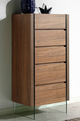 Cassettiera 5 cassetti - 58 x 39 x 119 cm
