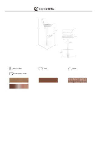 Sgabello da bar - 58 x 80 x 59 cm