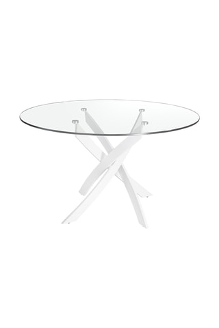 Tavolo da pranzo - Trasparente e bianco