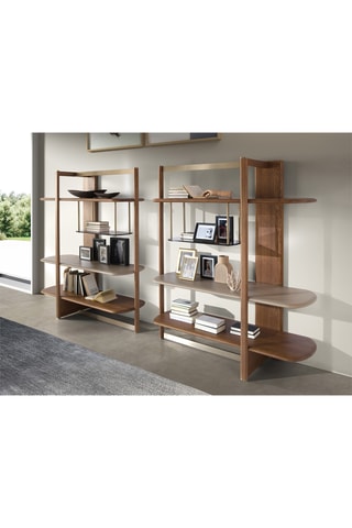 Scaffale 4 livelli in noce - 140 x 50 x 162 cm