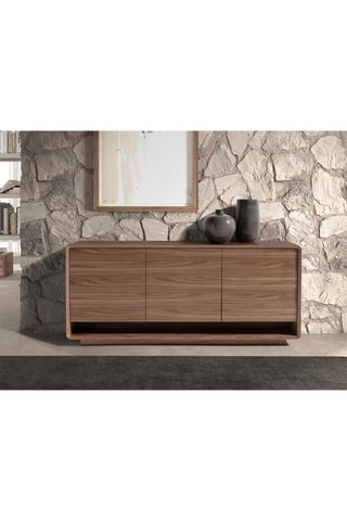 Credenza 3 ante in noce - 180 x 40 x 78 cm